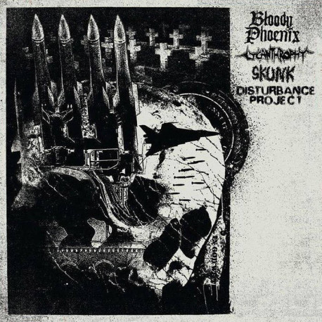 V/A 4 ways - BLOODY PHOENIX // LYCANTHROPHY // SKUNK // DISTURBANCE PROJECT - Split 12" V/A 4 ways - BLOODY PHOENIX // LYCANTHROPHY // SKUNK // DISTURBANCE PROJECT - Split 12"